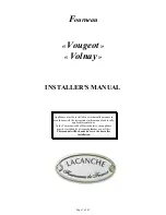 Предварительный просмотр 7 страницы Lacanche Vougeot - Volnay Installer Manual