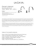 Lacava ARCH 13010 Owner'S Manual preview