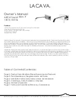 Lacava ARCH 13013 Owner'S Manual preview