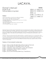 Lacava CIGNO VPB1 Series Owner'S Manual preview