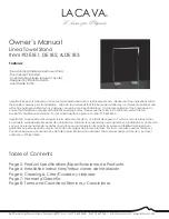 Lacava Linea DE181 Owner'S Manual preview