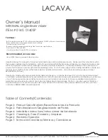 Lacava MINIMAL 0140 Owner'S Manual preview