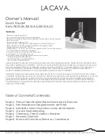 Preview for 1 page of Lacava Zoom EX10A Owner'S Manual