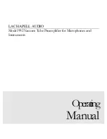 LaChapell Audio 992 Operating Manual preview