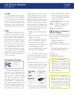 Preview for 2 page of LaCie 130734 - 320 - 20" LCD Monitor User Manual