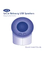 Предварительный просмотр 1 страницы LaCie 130811 - USB Speakers PC Multimedia Quick Install Manual