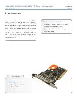Предварительный просмотр 4 страницы LaCie 130822 - FireWire 400 ANF 800 USB 2.0 PCI Card... User Manual