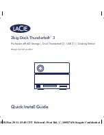 Предварительный просмотр 1 страницы LaCie 2big Dock Thunderbolt 3 Quick Install Manual