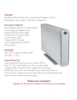 Preview for 2 page of LaCie 300871 - 500 GB FireWire Big Disk Extreme External Hard Drive Quick Start Manual