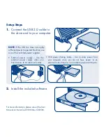 Предварительный просмотр 3 страницы LaCie 301230U - Portable DVD±RW Design Quick Install Manual