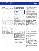 Preview for 3 page of LaCie 301856U - d2 Blu-ray Drive User Manual