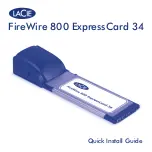 LaCie FireWire 800 ExpressCard 34 Quick Install Manual предпросмотр