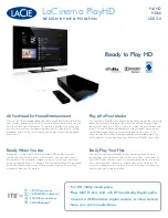 Preview for 1 page of LaCie LaCinema PlayHD Datasheet