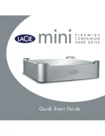 Предварительный просмотр 1 страницы LaCie Mini Firewire Companion Hard Drive Quick Start Manual