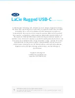 LaCie Rugged USB-C series User Manual preview