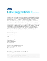 LaCie Rugged USB-C User Manual предпросмотр