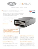 Предварительный просмотр 1 страницы LaCie Starck Desktop Hard Drive Specifications