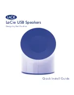 Предварительный просмотр 1 страницы LaCie USB Speakers Design By Neil Poultan Quick Install Manual