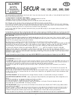 Preview for 4 page of Lacme SECUR 100 User Manual