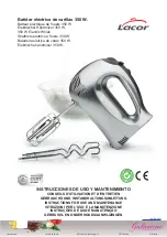 Lacor 293.3630 Instructions For Use And Maintenance Manual preview