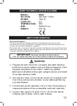 Предварительный просмотр 27 страницы Lacor 69036 Instructions For Use And Maintenance Manual