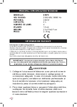 Предварительный просмотр 38 страницы Lacor 69073 Instructions For Use And Maintenance Manual