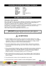 Preview for 4 page of Lacor 69081 Instructions For Use And Maintenance Manual