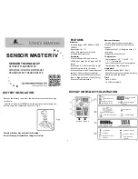 Lad Weather SENSOR MASTER IV User Manual preview