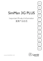 Preview for 1 page of laerdal SimMan 3G PLUS Important Product Information