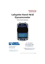 Lafayette Instrument 01165A User Instructions preview