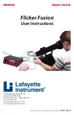 Предварительный просмотр 1 страницы Lafayette Instrument Flicker Fusion 12021A User Instructions