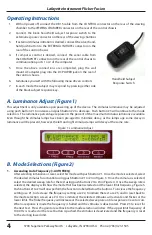 Предварительный просмотр 4 страницы Lafayette Instrument Flicker Fusion 12021A User Instructions