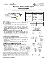 Preview for 2 page of Lafayette Classic Collection 2" Metro Installation Instructions Manual