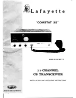 Lafayette COMSTAT 35 Installation And Operating Instrictions предпросмотр