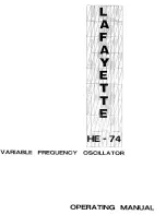 Lafayette HE-74 Operating Manual preview