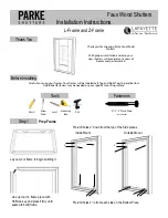 Предварительный просмотр 1 страницы Lafayette PARKE Faux Wood Shutters Installation Instructions