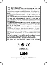 Предварительный просмотр 40 страницы Lafe LKC 001 Instructions For Use Manual