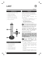 Предварительный просмотр 22 страницы LAGO LX-18HR Instruction Manual