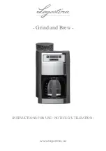 Предварительный просмотр 1 страницы Lagostina Grind and Brew Instructions For Use Manual
