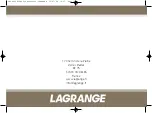 Предварительный просмотр 32 страницы Lagrange 009 201 Instruction Book