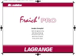 Предварительный просмотр 1 страницы Lagrange FRAICH PRO Instruction Book