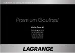 Lagrange Gaufres Premium Instruction Book preview