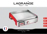 Предварительный просмотр 1 страницы Lagrange Plancha PRO Inox red Manual