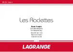 Lagrange Raclette 8 Instruction Book предпросмотр