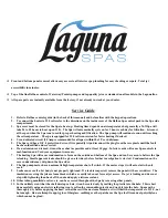Preview for 2 page of Laguna SPAS TS-100 Installation Instructions Manual
