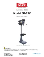 Laguna Tools DAKE SB-25V Instructional Manual предпросмотр