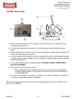 Предварительный просмотр 13 страницы Laguna Tools Dake Technics 350 CE Instruction Manual