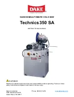 Laguna Tools DAKE Technics 350 SA Instructional Manual preview