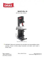 Laguna Tools Dake VDL-18 Instructional Manual preview