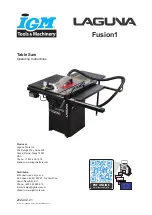 Preview for 1 page of Laguna Tools Fusion 1 Operating Instructions Manual